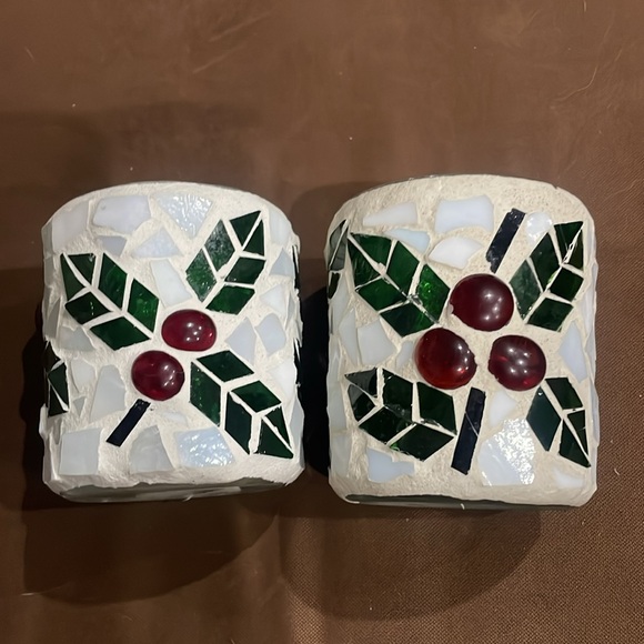 NWOT: Sparkling Christmas Tea Light Candle Holders - Set of 2 - Picture 8 of 12